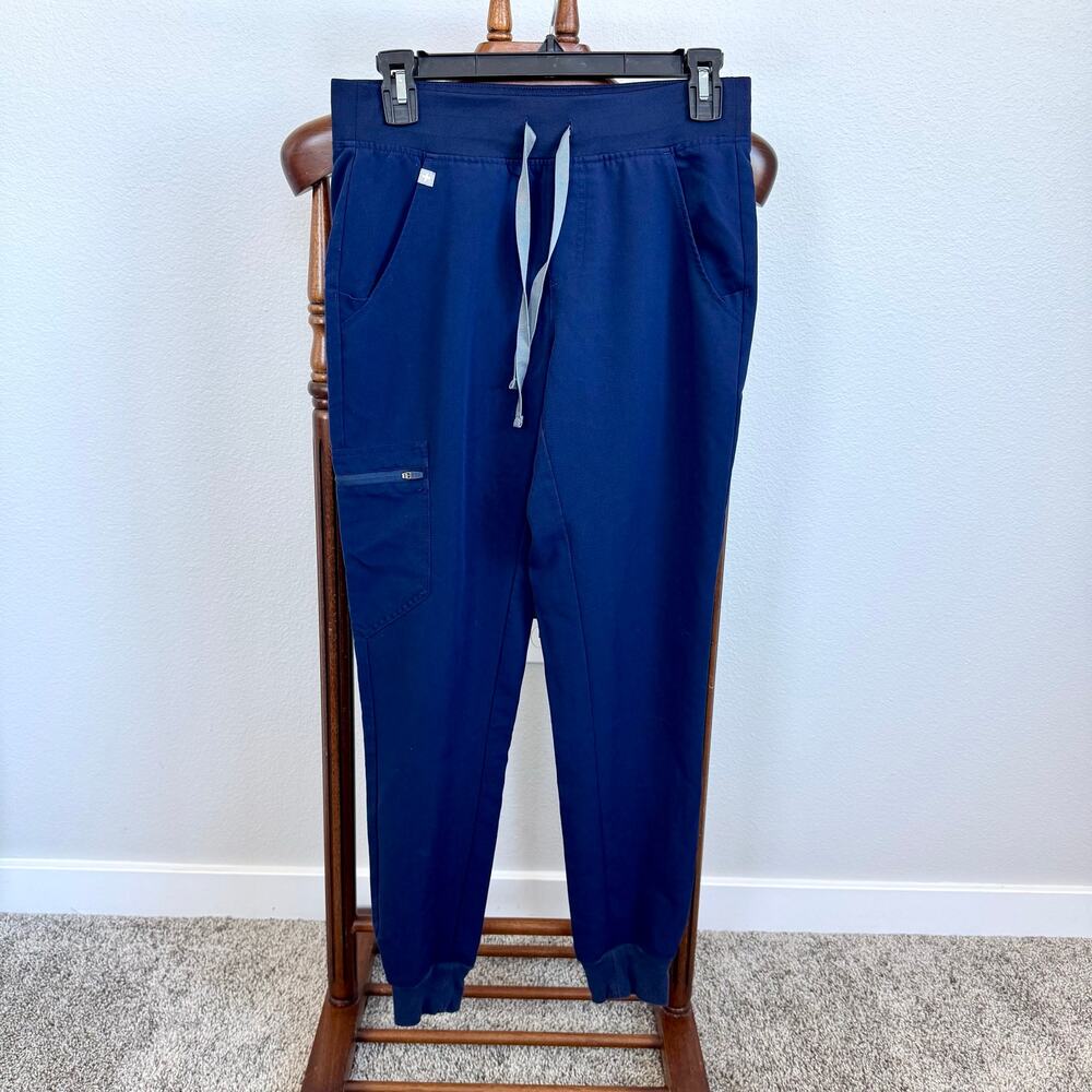 FIGS Zamora Jogger Scrub Pants XS Navy Blue Uniform Nursing Stretch Cargo